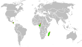 Map of the three case studies